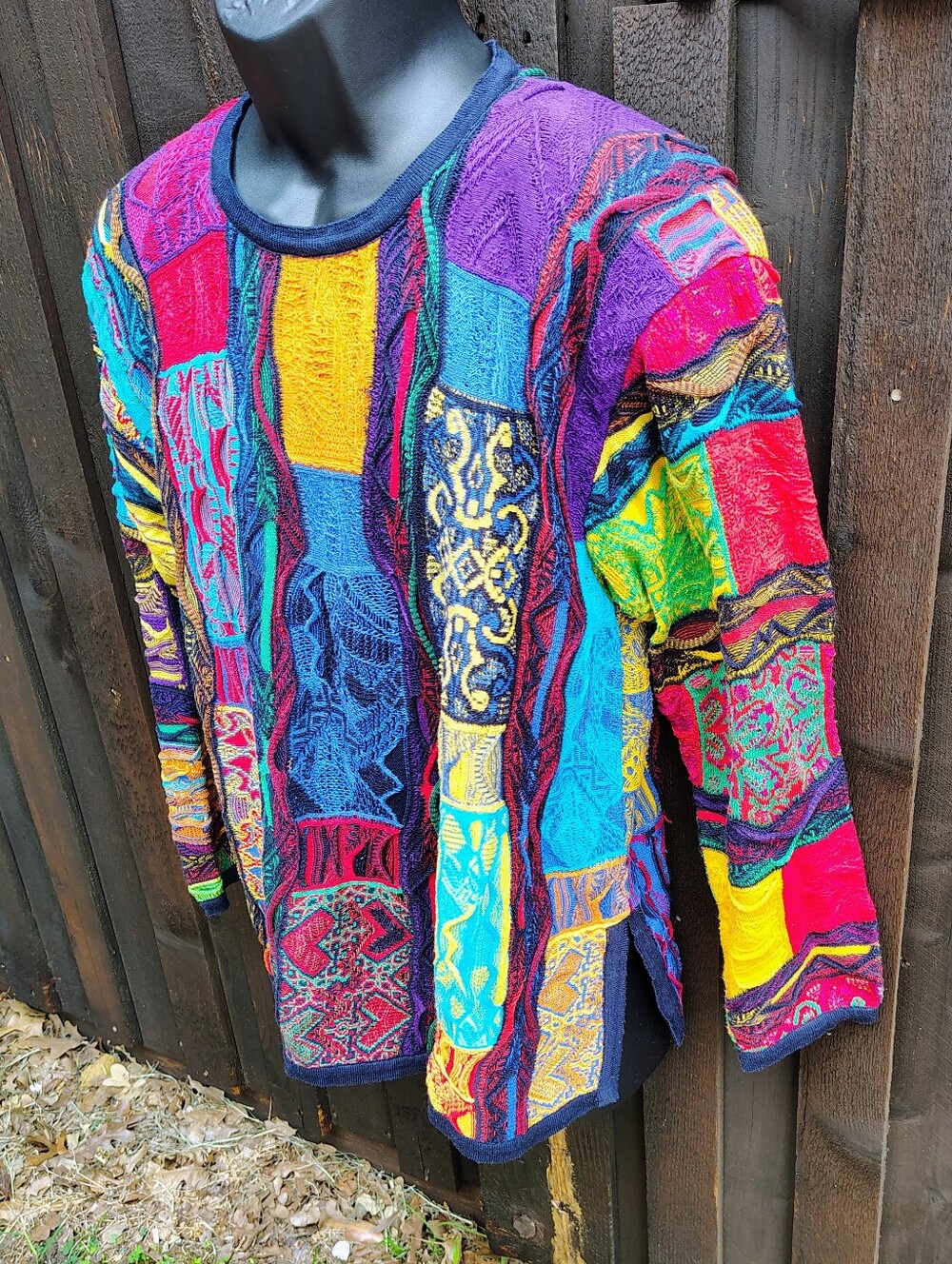 RARE Patchwork COOGI Knit Sweater - Picture 3 of 7